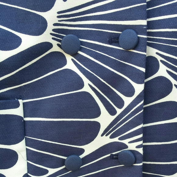 J Crew Navy White Fanfare Cropped Blazer 2 - Picture 8 of 14